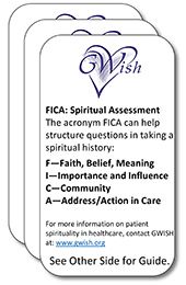 Spiritual Assessment Tool: FICA Cards