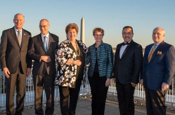 Leadership and award recipients at the GW Institute for Spirituality and Health's special fall celebration on Oct. 23, 2019